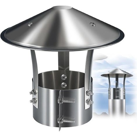 Kaminhut, Kaminabdeckung, Edelstahl Rauchrohrhut, Regenschutzhaube Für Kamin- Oder Ofenabgas Im Außenbereich, Rohrleitung (90 Mm/3,5 Zoll)