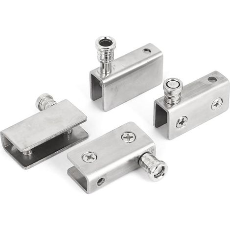 Scharnier Für Möbel, Glasklemme Aus Edelstahl, Dicke 5mm-8mm, Silberfarben, 4 Stück