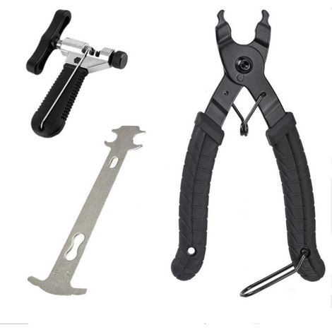 Fahrradketten-demontagewerkzeug-set, Kettenzange, Dreiteiliges Standardset, Silberne Kettenlehre, Mtb-kette.