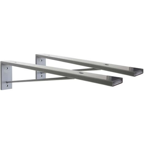 Equerre Invisible - Set Aus 2 Winkeln - Satiniertes Metall
