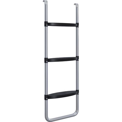 Verstellbare Stahl-trampolinleiter Mit 2 Oder 3 Stufen, 97 X 32 Cm, Silber