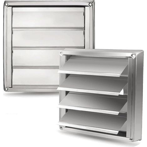 Wetterfeste Edelstahl-lüftungsgitter Mit Automatischer Schließfunktion, 150 Mm, Ideal Für Wäschetrockner, Dunstabzugshauben, Entlüftungen Und Abluftkanäle.