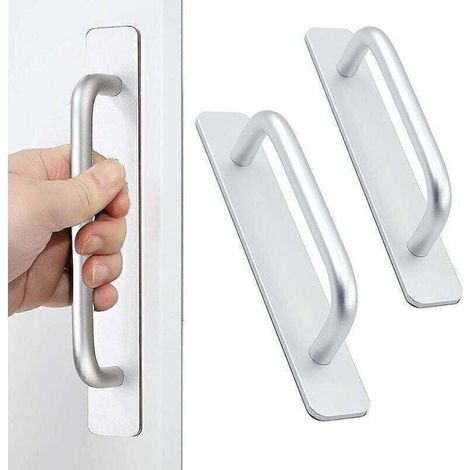 Klebe-griffe Für Küchen-schubladen Und Schränke – 2 Stück Aus Leichtem, Robustem Aluminium