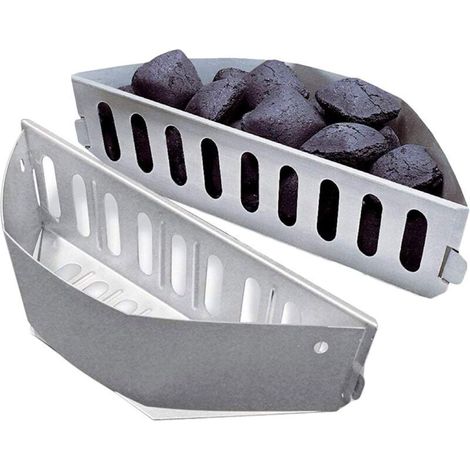 Set Aus 2 Kohlekörben 7403 Für Weber 57 Cm Holzkohlegrills, Brikettkorb Für Weber One Touch Und Master Touch Holzkohlegrills, 47,6 Cm Und 67 Cm Holzkohlegrills