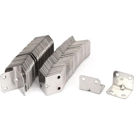 Befestigungswinkel Für Möbel, Silber, 20 X 20 X 30 Mm, 100 Stück (mit Schrauben)
