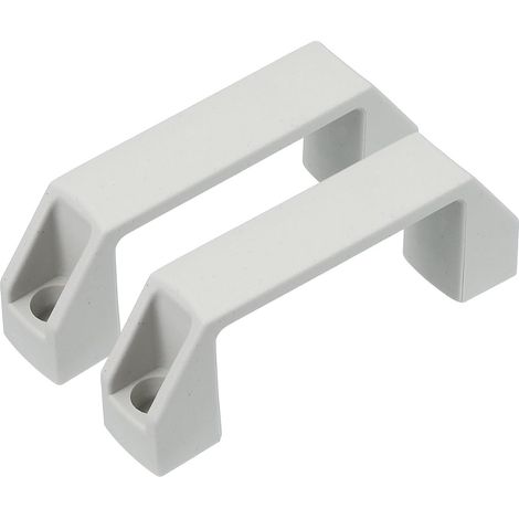 2 Industrielle Griffe Für Schränke, Lochabstand 90 Mm, Maschinentür, Fabrik, Garage, Fertigung, Aluminiumlegierung, Silber, Ohne Schrauben