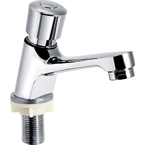 Chromierter Wassersparender Waschtischhahn Mit Automatischer Abschaltung Für Küche Und Bad, Spülbeckenhahn Für Zuhause Oder Draußen