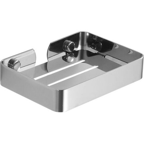 Selbstklebender Seifenspender Ohne Bohren, Rostfreier Edelstahl-seifenkorb, Duschablage Für Das Badezimmer, Küchenschwammhalter (kurz, Silber)