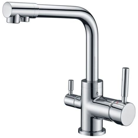 Crediri 3-wege-küchenarmatur, Trinkwasserhahn, Wasserfilteranschluss, Küchenarmatur, Spülenarmatur, 3-in-1 Küchenmischer