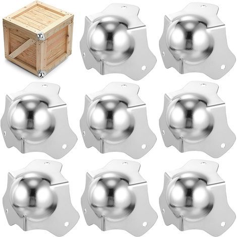 8 Stück Möbelkanten-schutzkappen, Runde Ecken- Und Kantenschoner Aus Metall Für Möbel Und Flightcases