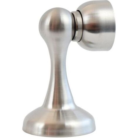 Magnetische Türstopper Ms011 In Edelstahl-optik - Türstopper Mit Befestigungsmaterial Für Boden Und Wand - Magnetischer Türblocker - 4,9 X 5,8 X 8,3 Cm