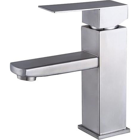 Silbernes Badezimmerarmatur, Badezimmermischer, Edelstahl-waschbeckenarmatur Mit 60 Cm Schlauch