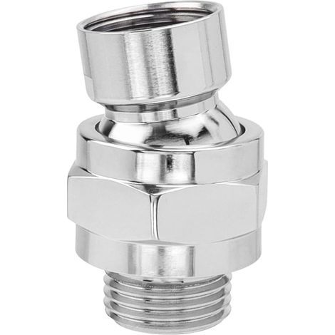 Drehbarer Und Verstellbarer Duschadapter, Duschkugelkopf Aus Messing, Universell G1/2 Chrom, Zum Anschluss Von Duschköpfen Und Wasserleitungen