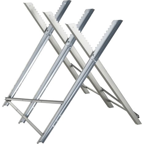 Ständer Für Kettensäge, Mit Dreieckigem Metallrahmen, Tragfähigkeit 100 Kg, 83 X 83 X 79 Cm, Silber