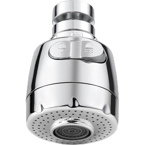 360° Drehbarer Wasserhahn-luftsprudler Für Küchenspüle Mit Filter Und Regler, 2 Modi, Luftsprudler, Zerstäuber, Küchenarmatur-kopf, Silber