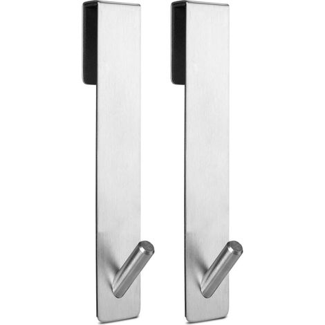 Verlängerte Türhaken (18 Cm) Für Rahmenlose Glastüren, Handtuchhaken, 2er-set, Silber