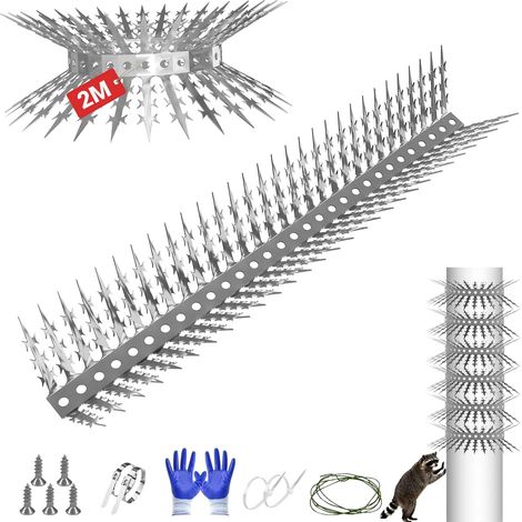 Anti-frett-, Anti-waschbär- Und Anti-murmeltier-stacheldraht, Geeignet Für Dachböden, Dachrinnen, Balkone, Häuser Und Gärten. Edelstahl-taubenabwehr-stacheldraht, Zuschneidbar (200 Cm)