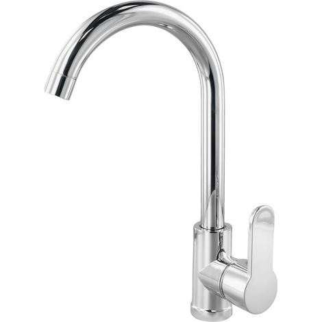 Einhebel-küchenspülenmischer, Edelstahl-küchenarmatur Mit Hohem Bogen, Einhebel-waschtischmischer Für Warmes Und Kaltes Wasser, Beschichteter Mischer