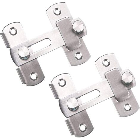 Schiebetürverriegelung, 2er-pack Edelstahltürschlösser, Kippverriegelung Für Türen, Fenster Und Möbel
