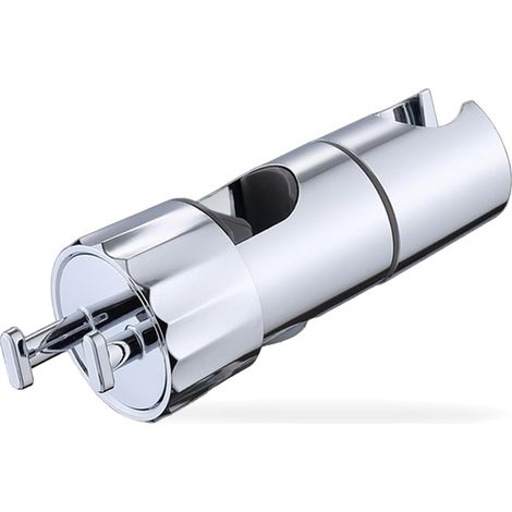 Universelle Duschhalterung Mit 2 Haken, 360 Grad Verstellbar, Verchromter Duschkopfhalter, Für Stangen Von 18 Bis 25 Mm