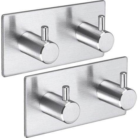 Klebe-handtuchhaken, 2 Wandhaken Aus Edelstahl Für Bad Und Küche, Ohne Bohren