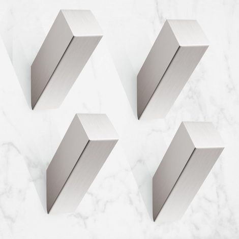 4er-set Robuste Wandhaken Aus Edelstahl Und Gebürstetem Nickel Für Handtücher, Hotel-stil, Für Badezimmer Und Wohnzimmer, Zur Wandbefestigung