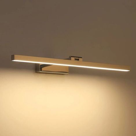 Led-spiegelleuchte Für Badezimmer 50cm, 12w, Ip44 Wasserdicht, Drehbare Wandlampe Für Badezimmer 180°, Moderne Spiegelbeleuchtung Für Badezimmer, Kaltweiß 3000k, Schwarz/silber [energieeffizienzklasse