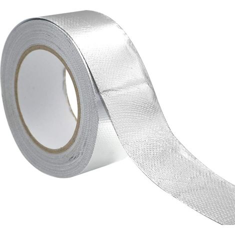 Aluminium-klebeband, Abdichtungsband 5cm X 50m, Stärke 0,08mm, Verstärkt Mit Glasgewebe Für Lüftungen, Hitzebeständig, Silber
