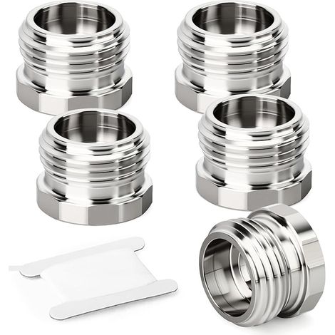 5 Stück Edelstahl-reduzierbuchse, 3/4 X 1/2 Bsp, 304 Gewinde-rohrfitting, Gartenschlauchadapter