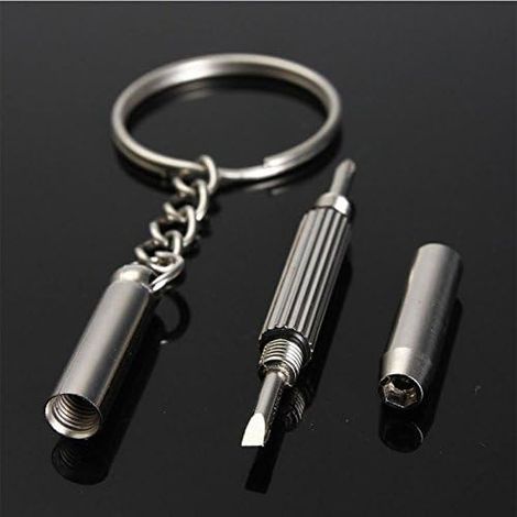 Multifunktionale Schraubendreher-brille 3-in-1 Handy-reparaturset Für Uhren Mit Tragbarem Schlüsselanhänger-schraubendreher-handwerkzeug