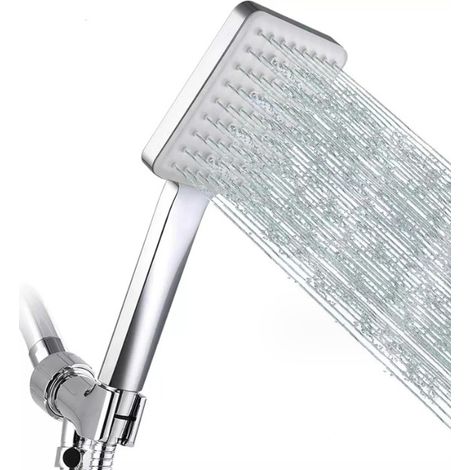Quadratische Duschkopf, Multifunktionaler Hochdruck-duschkopf, Wassersparender, Leistungsstarker Ersatz-duschkopf Mit Universeller Einstellung, 6 Modi Handbrause, Verchromt