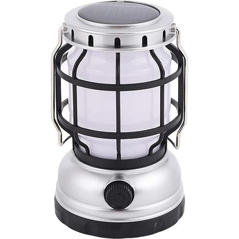 Tragbare Multifunktionale Taschenlampe, Silberfarben, 10,6 X 10,6 X 16,6 Cm, Picknick-/campinglampe Für Den Außenbereich, Wasserdichte Taschenlampe.