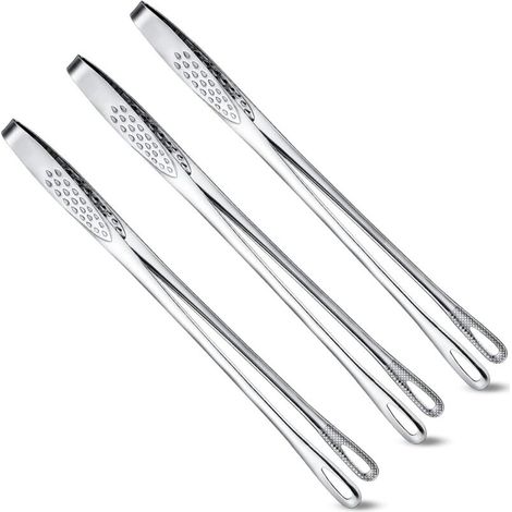 3-teiliges Set Koreanische Und Japanische Grillzangen Aus Edelstahl, Küchenzange Für Lebensmittel, Pinzette, Kochzange Für Salat, Fisch, Steak Und Bbq