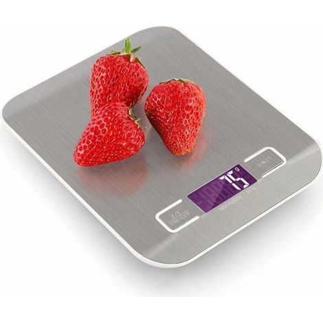 Usb-aufladbare Digitale Küchenwaage, 10 Kg/1 G, Edelstahl-kochwaage Mit Hintergrundbeleuchtetem Display