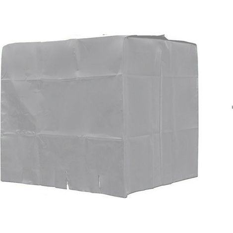 Wasserbehälter-abdeckung, Ibc-tank-abdeckplane Für 1000l-behälter, Schutzhaube Für Wassertankcontainer, Staub-, Uv- Und Regendicht, 120x100x116cm (silber)