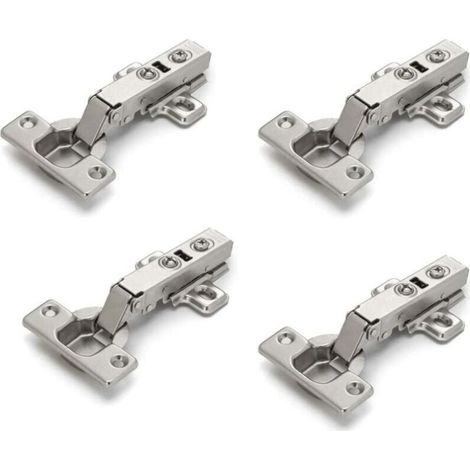 4er-set Scharniere Für Schranktüren, Möbeltüren, Geknickter Winkel, Soft-close-schließung, Kein Einlassen Erforderlich, Einfache Montage