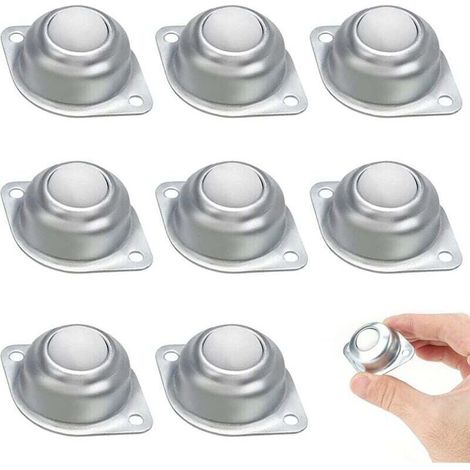 8 Stück Kugelrollen, Möbel-transfer-kugelrollen, Nylon-kugelrollen, Rollen Aus Nylon Und Edelstahl, 360-grad-drehung, Für Möbel, Regale, Vitrinen