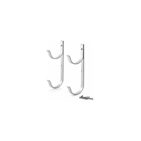 Mehrzweck-crochet, Pool-zubehörhalter Aus Aluminium, Horizontale Wandhalterung, 2 Stangen