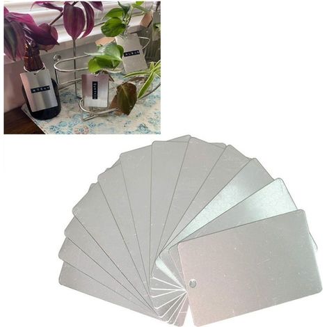 50 Stück, Pflanzenschilder Aus Aluminium, Baumschilder, Garten- Und Außenschilder Aus Metall, Bedruckbar, Leer