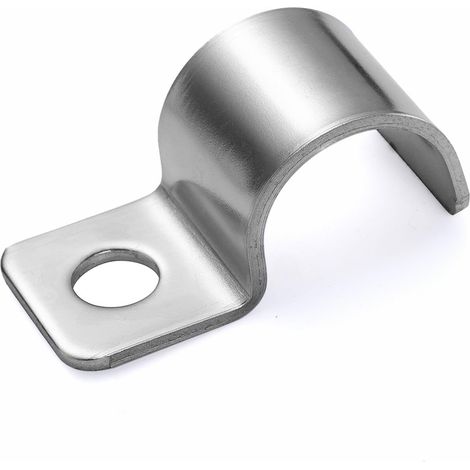 20 Stück Zaunbefestigungen Rigid, U-schwere Kabelbinder Mit Einem Loch Aus Edelstahl Zur Befestigung Von Starrem Zaun An Der Wand Für Die Installation Von Kabeln Im Innen- Und Außenbereich Ø 14 Mm