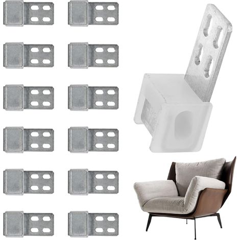 Satz Von 12 Sofa-verbindern, Möbelverbinder Mit 4 Löchern, Federklammern, Möbel-federkit, Ersatzteile, Metall-sofafedern, Beschläge Für Sofas, Betten Und Möbel