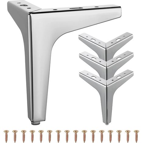 4er-set Moderne, Dreieckige Möbelfüße Aus Metall Für Schrank, Sofa, Stuhl (17 Cm)