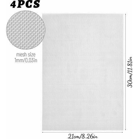 4 Stück Stahlmaschendraht, 30 X 21 Cm Feines Metallgitter, Nagetierschutz-gitter, Insektenschutznetz Gegen Mücken, Mäuse Und Insekten, Ideal Für Fenster, Küche Und Filter (20 Mesh)
