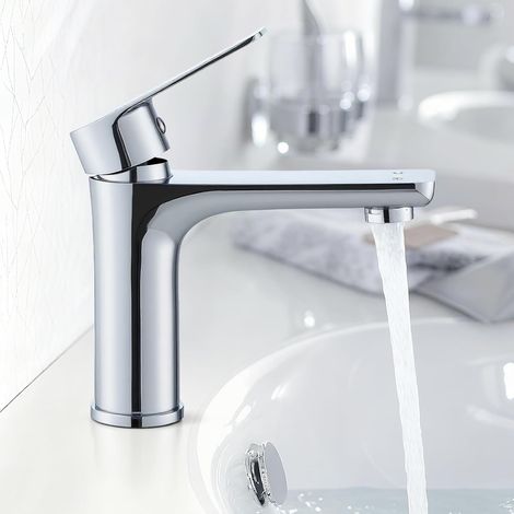 Waschtischmischer Badezimmerarmatur Waschtischarmatur Für Badezimmer Einstellbar Warm Und Kalt Verchromter Edelstahlhahn