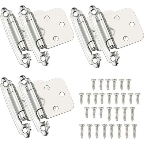 Scharniere, 6er-pack, Türscharnier, Selbstschließendes Scharnier Aus Kaltgewalztem Stahl, Federscharnier Mit Dämpfer Für Türen, Schränke, Schuhregale, Bücherregale, C