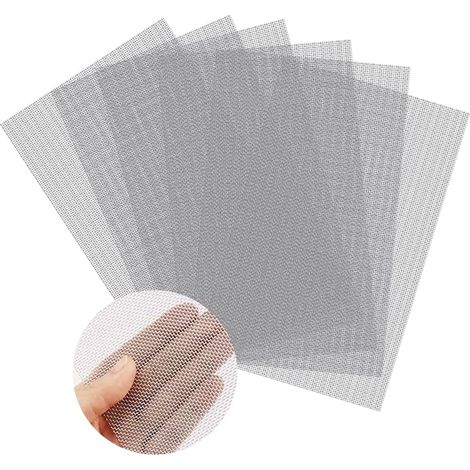 6 Stück Insektenschutzgitter, Feines Edelstahlgitter, Rostfreies Metallgewebe, Kleines Maschenloch, Korrosionsbeständiges Gartengitter, Feine Masche Für Dachrinnenfilter Und Garten – 30x20 Cm – Rapand
