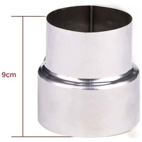 Edelstahl-reduzierstück Für Rauchgasleitungen, Kaminadapter, Ofenrohr, Edelstahl-reduzierstück, Rauchgasleitung, Ofenrohr (90-80 Mm)