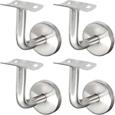 Handlaufhalterungen Zur Wandbefestigung, Edelstahl-treppengeländerhalterungen, Wandhalterungen, Handlaufhalterungen Für Treppengeländer, Wandhalterung Für Geländer, Silber, 4 Stück