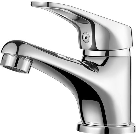 Badezimmerarmatur, Wassersparende Waschtischarmatur, Warm- Und Kaltwasser-waschtischarmatur, Verchromt