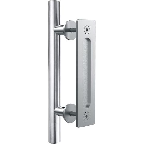 Schiebetürgriff, Edelstahl-türgriff, Doppelseitig, Silber, 30 Cm